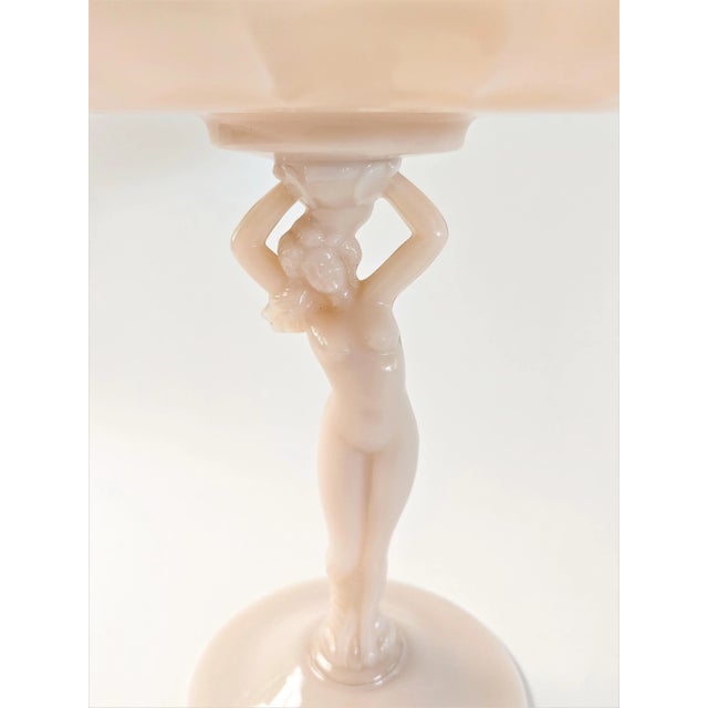 1940s Vintage Art Deco Nude Compote For Sale - Image 11 of 13