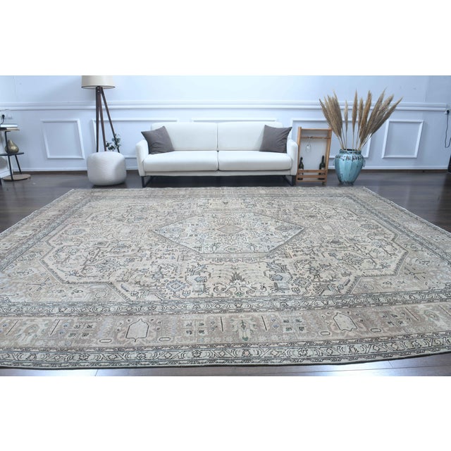 Vintage Persian Hand-Knotted area rug is a semi-antique vintage area rug. The '70s Eastern region of Anatolian's unique...