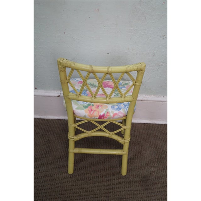 Ficks Reed Vintage Painted Rattan Side Chair Chairish