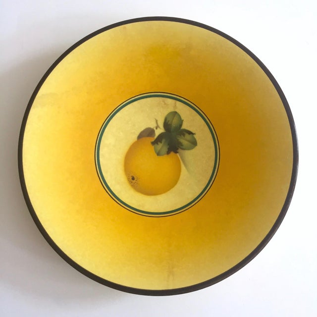 Royal Copenhagen Vintage Mid Century 1950 S Yellow Fruit Bellona Faience Porcelain Dessert Plates Set Of 5 Chairish