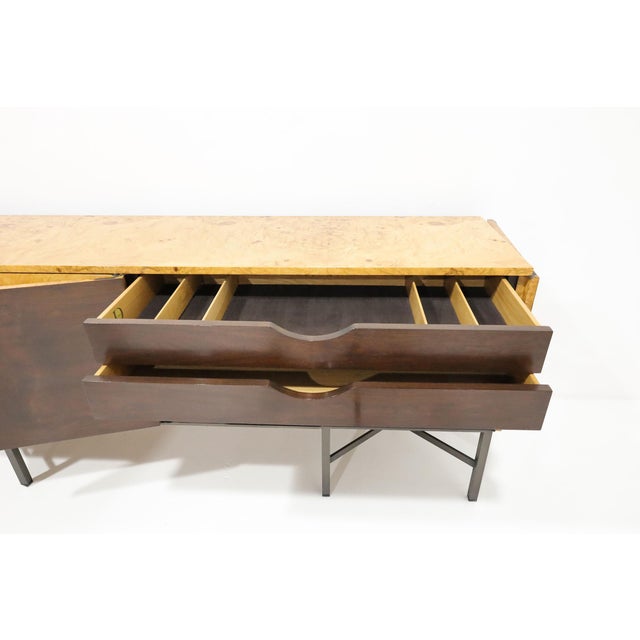 Dunbar Furniture Roger Sprunger for Dunbar Burled Olivewood Sideboard or Credenza For Sale - Image 4 of 10
