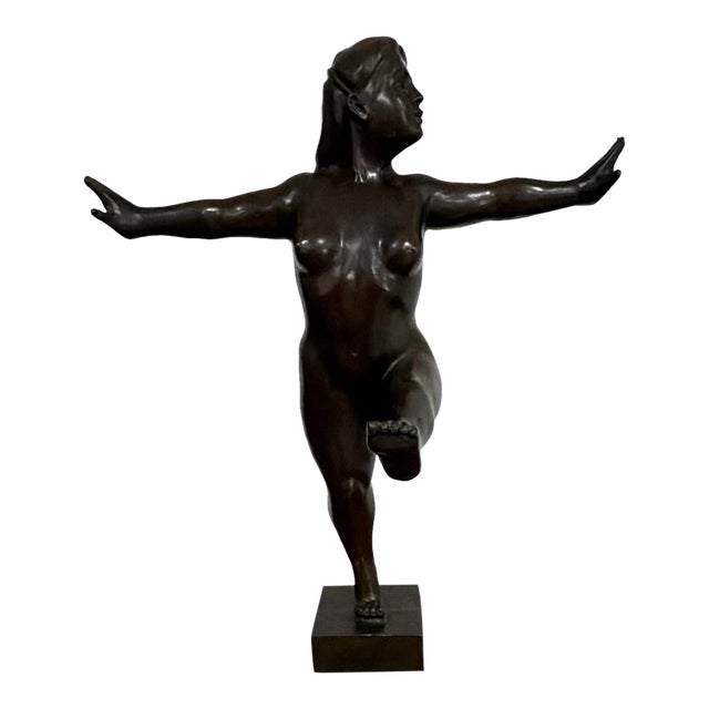 Late 20th Century After Fernando Botero Bronze Ballerina Sculpture For Sale