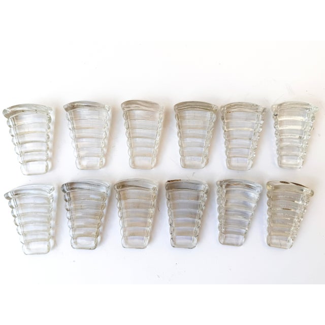 Set of 12 Art Deco Baccarat Crystal Cale-Assiettes (Plate Wedges) With Original Baccarat & Vessière Labels For Sale In Buffalo - Image 6 of 8