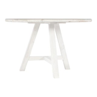 Matthew Izzo Home Round Whitewashed Wagner Dining Table For Sale