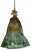 Late 20th Century Large Art Glass Fazzoletto Green Amber Cherub Pendant Light For Sale - Image 5 of 18