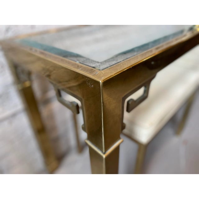 Mastercraft 1970s Vintage Mastercraft Greek Key Console Table For Sale - Image 4 of 12