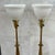 1960s Vintage Mid-Century Modern Stiffel Torchiere Table Lamps Brassrrr & Enamel Hollywood Regency - A Pair For Sale - Image 5 of 12