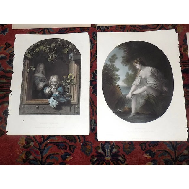Antique 19th Century Handcolored Genre Engravings - Set of 8 For Sale - Image 4 of 7