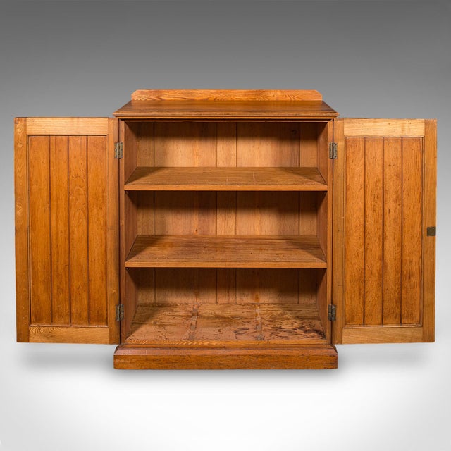 Tall Antique Side Cabinet, English, Ash, Book Cupboard, Hall, Lounge, Victorian For Sale - Image 4 of 10