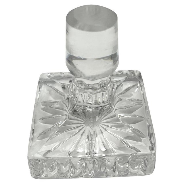 Vintage Belgian Cut-Crystal Decanter for Val Saint Lambert , 1950 For Sale - Image 8 of 13
