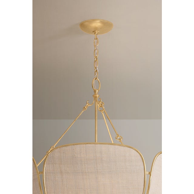 2020s Hudson Valley Lighting Bayville 31.75 in. 6 Light Pendant in Vintage Gold Leaf Finish For Sale - Image 5 of 8