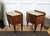 Mid-Century Italian Art Deco Style Nightstands in Walnut with Glass Tops, 1950s, Set of 2 For Sale - Image 9 of 11