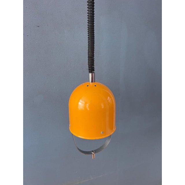 Mid-Century Modern Space Age Yellow Pendant Lamp For Sale - Image 6 of 13
