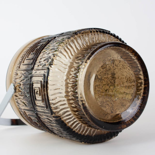 Vintage Portuguese Brown Glass Ice Bucket, 1970s For Sale - Image 15 of 17