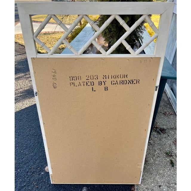 Vintage Chinoiserie Dixie Aloha Faux Bamboo Mirror. This mirror is very structurally sound and features the original...