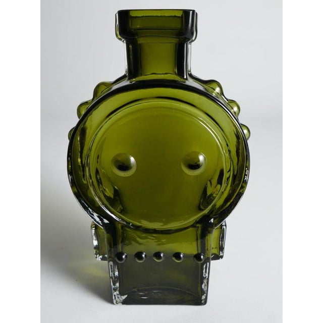 Vintage Green Glass Vase by Helena Tynell, 1968 For Sale - Image 14 of 18