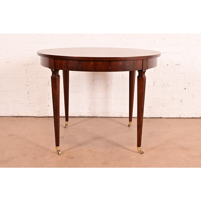 Kindel Furniture French Regency Louis XVI Cherry Wood Dining Table or Breakfast Table, Newly Refinished For Sale - Image 10 of 11