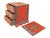 Red Vintage Distressed Chinese Red Dragon Graphic Drawers Chest For Sale - Image 8 of 14