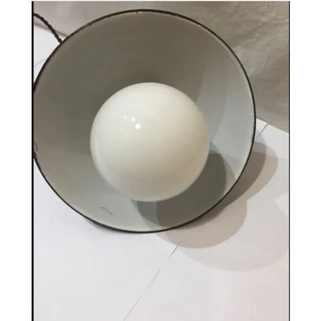 Metal Inidustrial Hanging Lamp, 1940s For Sale - Image 7 of 8