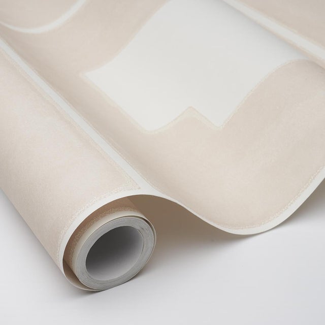 Schumacher SAMPLE - Schumacher x Backdrop Palindrome Wallpaper In Sand For Sale - Image 4 of 4