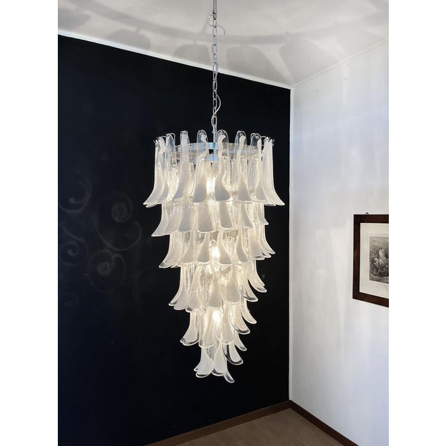 Large Italian Murano Glass Spiral Chandelier, 1990s For Sale - Image 13 of 18