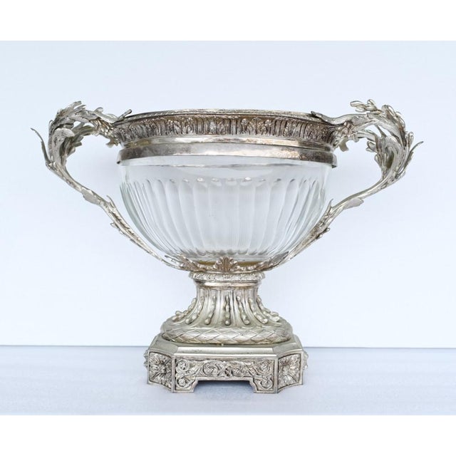 Victorian Sheffield Silver Plate Tureen in Cut Glass For Sale - Image 3 of 15