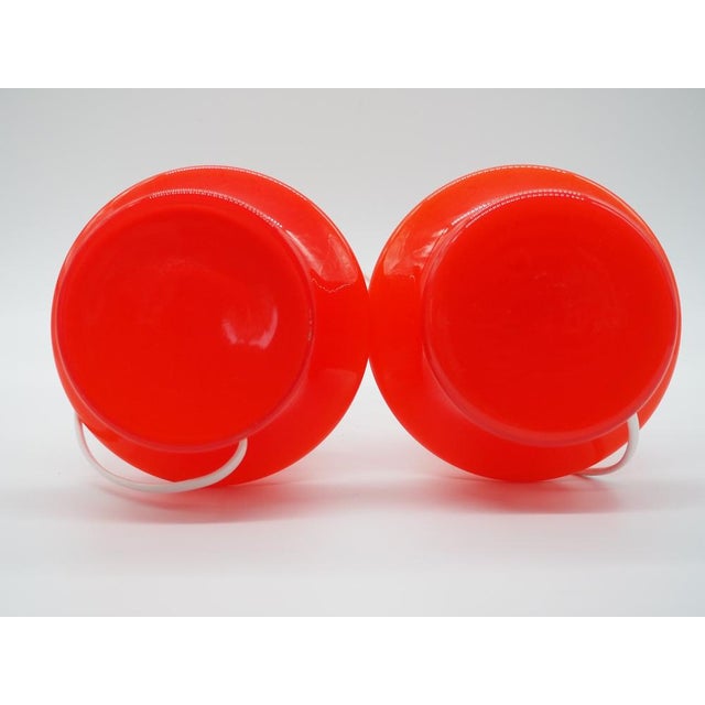 Mid-Century Modern Red Glass Table Lamps by Gert Nyström, Set of 2 For Sale - Image 3 of 9