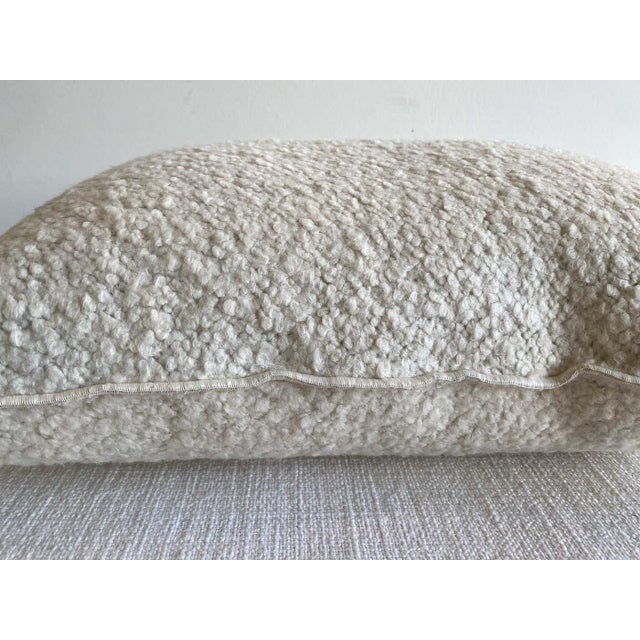 Custom Linen and Wool Blend Accent Lumbar Pillow With Insert For Sale - Image 4 of 5
