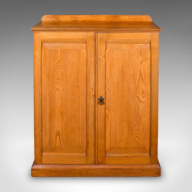 Victorian Tall Antique Side Cabinet, English, Ash, Book Cupboard, Hall, Lounge, Victorian For Sale - Image 3 of 10