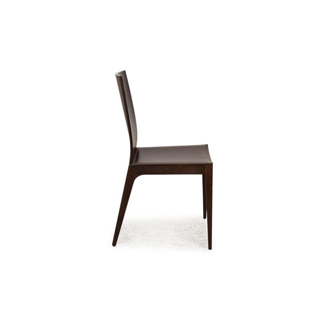 Brown Brown Leather Chairs from Calligaris, Set of 4 For Sale - Image 8 of 11