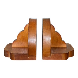 Handmade Wooden Shop Class Bookends, a Pair For Sale