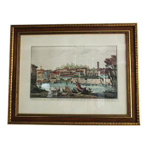 Mid 20th Century Framed Italian Lithograph