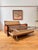 An ever cool French leather 1930’s mustached back sofa bed. Easily pulled out to a double bed and lovely looking as a...