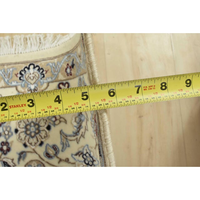 Fine Nain Rug 8′ X 11’3” Red Wool Traditional Hand-Knotted Oriental Carpet For Sale - Image 13 of 15