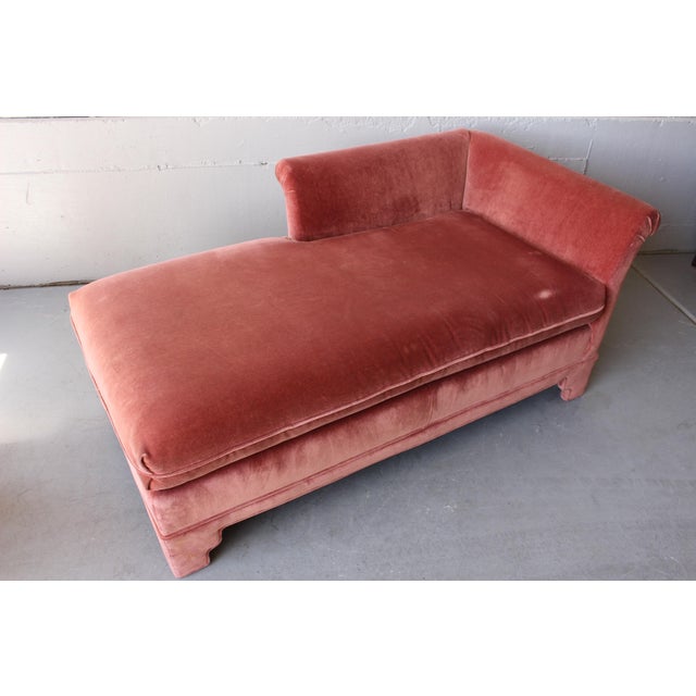 American of Martinsville Velvet Chaise Lounge Chairish