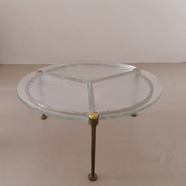 Brutalist Round Coffee Table in Wrought Bronze by Lothar Klute, 1980 For Sale - Image 3 of 13