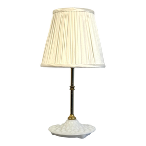 Vintage Milk Glass and Brass Lamp