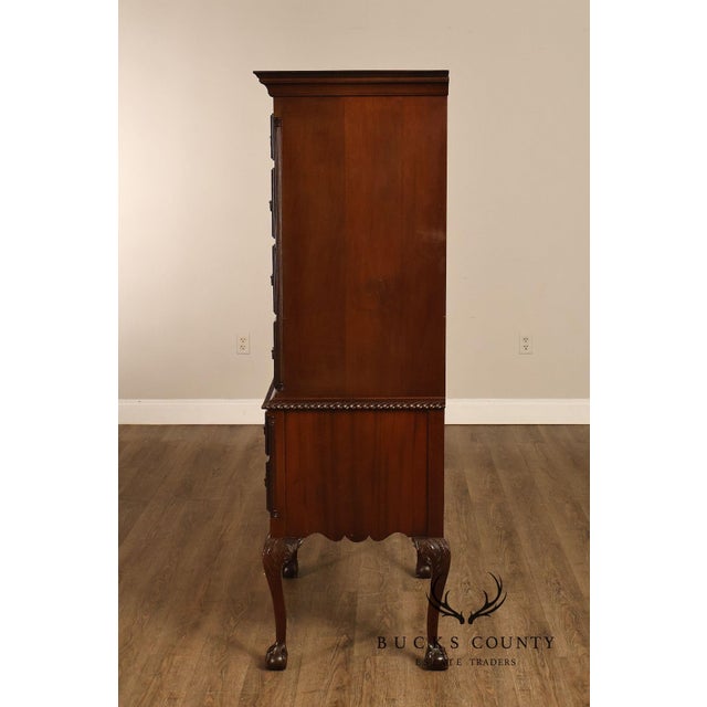 H. Feldenkreis Chippendale Style Mahogany Highboy For Sale - Image 16 of 18