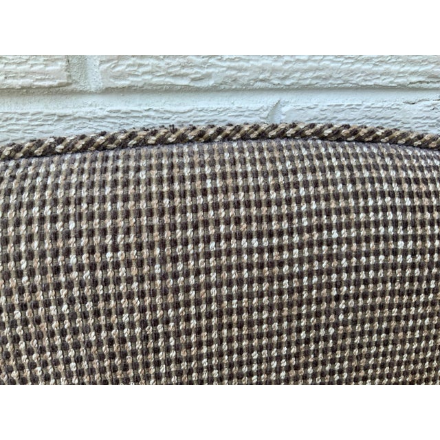 English English Traditional Custom Upholstered Queen Headboard, Tan For Sale - Image 3 of 7