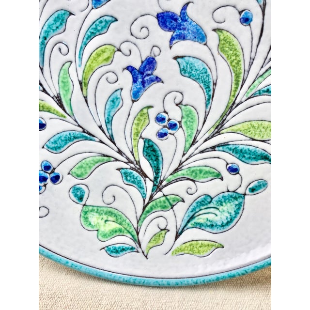 Vintage Italian Floral Decorative Plate For Sale In New Orleans - Image 6 of 13
