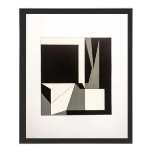 Victor Vasarely Original Lithograph Limited Edition No. 14 W/Custom Frame