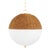 Mitzi Summer Rattan 1-Light Large Pendant, Aged Brass For Sale
