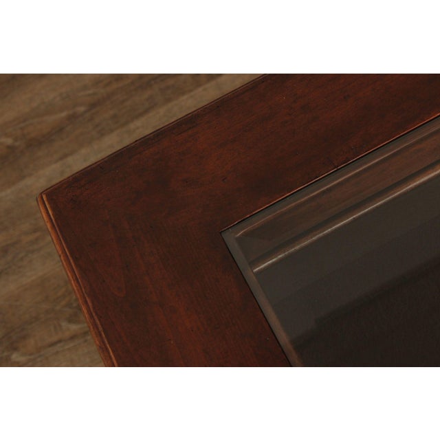 Brown Bausman & Co. Glass Top Storage Coffee Table For Sale - Image 8 of 12