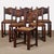 French Straw-Seated Chairs in Wood, 1940, Set of 6, in Good conditions. Designed 1920 to 1949