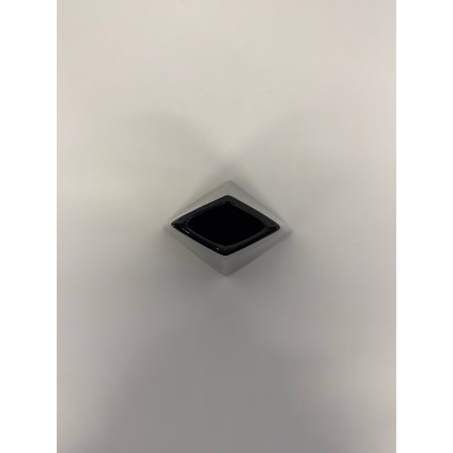 Postmodern Faceted Black Ceramic Bud Vase, 1990s For Sale - Image 11 of 12