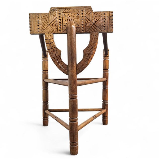 Swedish Carved Monk Chairs attributed to Bernhard Hoettger, Sweden, 1940s, Set of 2 For Sale - Image 18 of 18