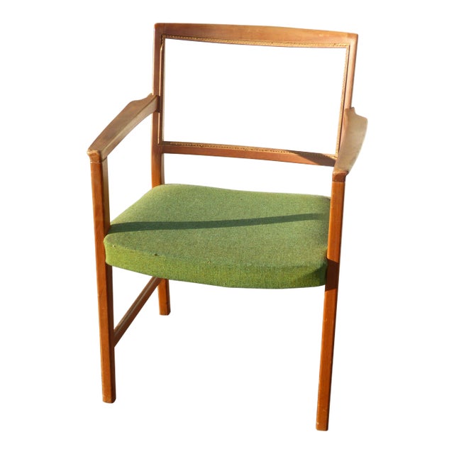 Vintage Mid Century Skaraborgs Mobelindustri Green Accent Chair For Sale