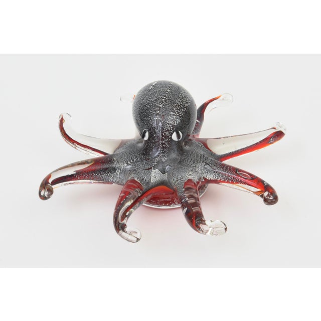 This very fabulous vintage coastal sea creature glass sculpture is Murano and from the 80's. It is in the shape and form...
