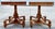 Rare and beautiful large pair of Art Nouveau entry hall/side tables from 20's. Metal casters. Incredible wood grain and...