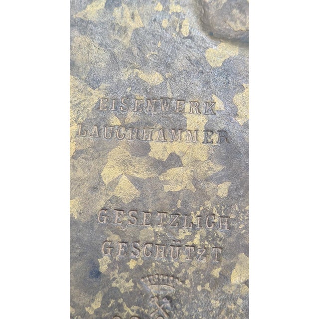 Vintage German Portrait Bas-Relief in Dark Brown Bronze, 1933 For Sale - Image 13 of 15